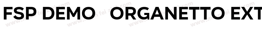 FSP DEMO   Organetto Ext Bold Regul字体转换